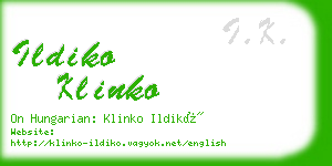 ildiko klinko business card